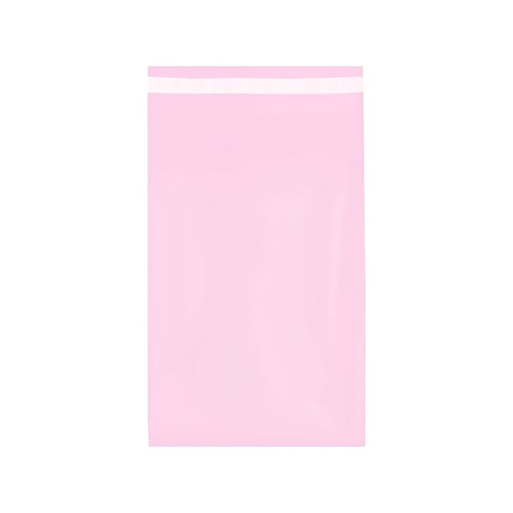Bolsa para Envíos Ecommerce y Courier 35x50 cm Pack 100 Unidades Polietileno con Cierre Adhesivo de Seguridad Rosado